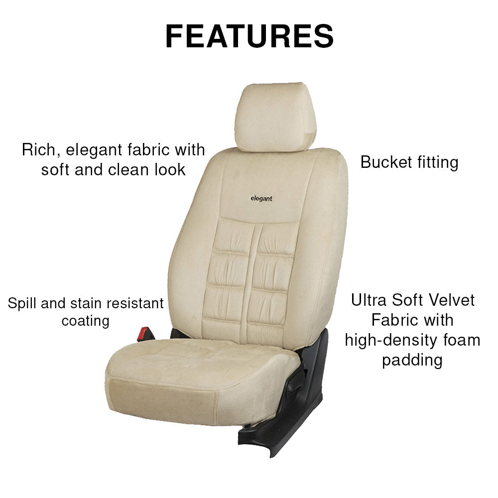 Emperor Bucket Fit Velvet Fabric Car Seat Cover For Maruti Victoris