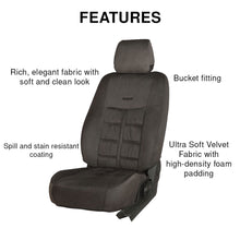 Load image into Gallery viewer, Features of Emperor Velvet Fabric Car Seat Cover For Hyundai Tucson - Grey | Elegant Auto Retail
