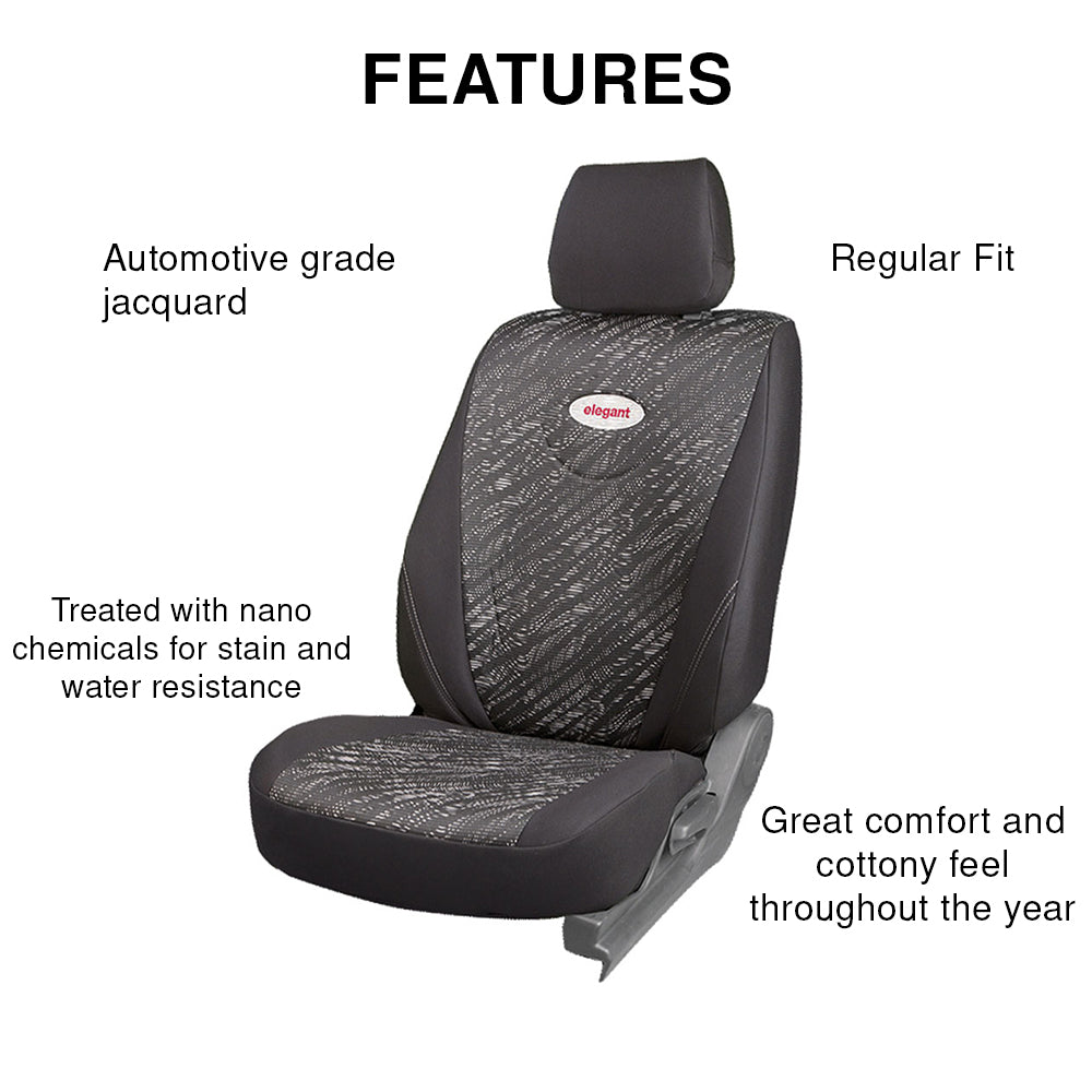 Features of Fabguard Fabric Car Seat Cover | In Black Colour | Elegant Auto Retails