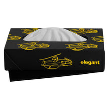 Load image into Gallery viewer, Nappa Leather Vintage 2 Tissue Box Black and Yellow
