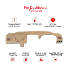 Load image into Gallery viewer, Fur Car Dashboard Cover Beige
