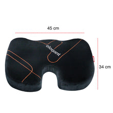 Load image into Gallery viewer, Elegant Fur Memory Foam Coccyx Seat Cushion Pillow Black
