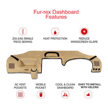 Load image into Gallery viewer, Furrex Car Dashboard Cover Beige and Black
