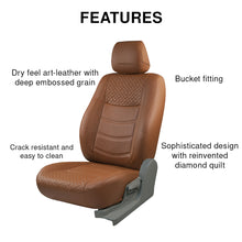 Vogue Galaxy Art Leather Car Seat Cover Tan For Mahindra Scorpio