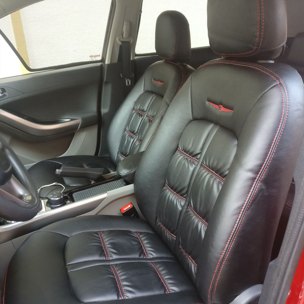 Nappa Grande Art Leather Car Seat Cover For Hyundai Tucson - Black | Elegant Auto Retail