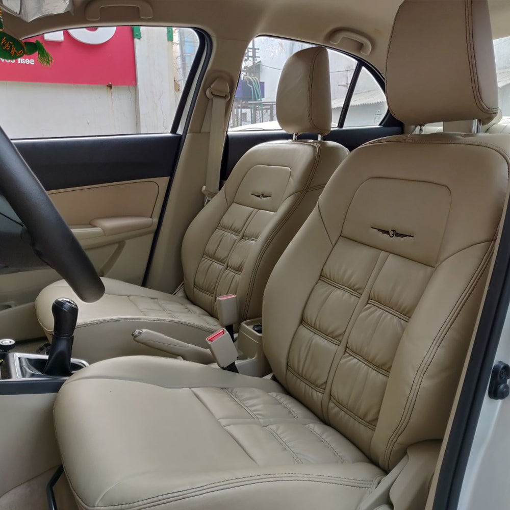Nappa Grande Art Leather Car Seat Cover For Hyundai Tucson - Beige | Elegant Auto Retail