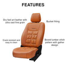 Load image into Gallery viewer, Nappa Grande Art Leather Car Seat Cover Tan For Maruti Brezza
