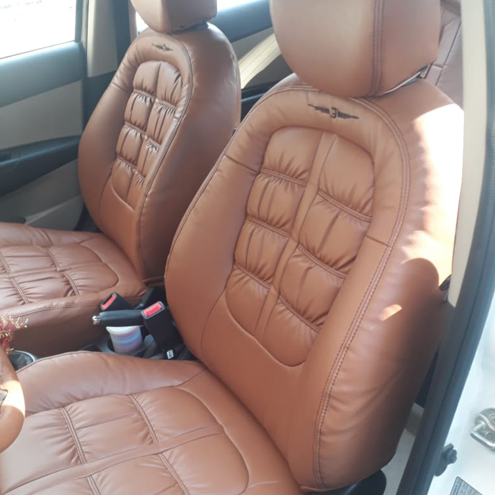 Nappa Grande Art Leather Car Seat Cover For Hyundai Tucson - Tan | Elegant Auto Retail
