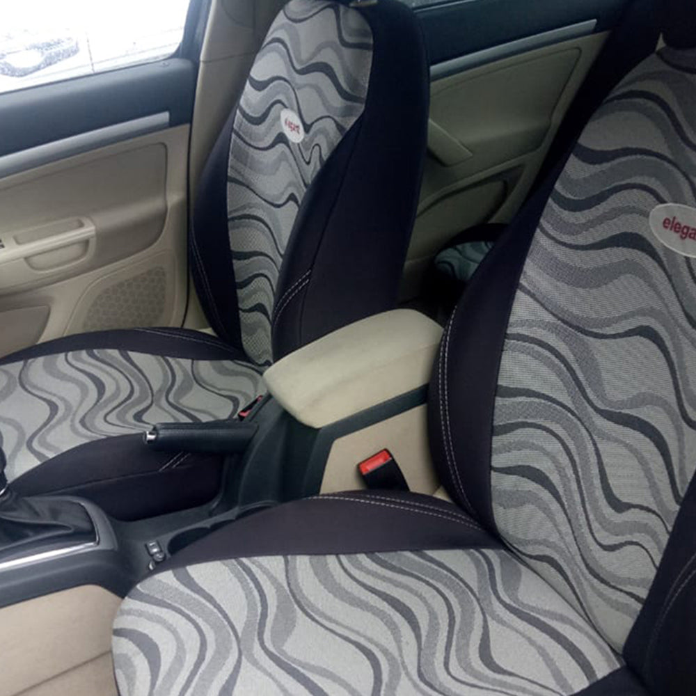 Fabguard Fabric Car Seat Cover | In Black and Grey Colour | Elegant Auto Retails