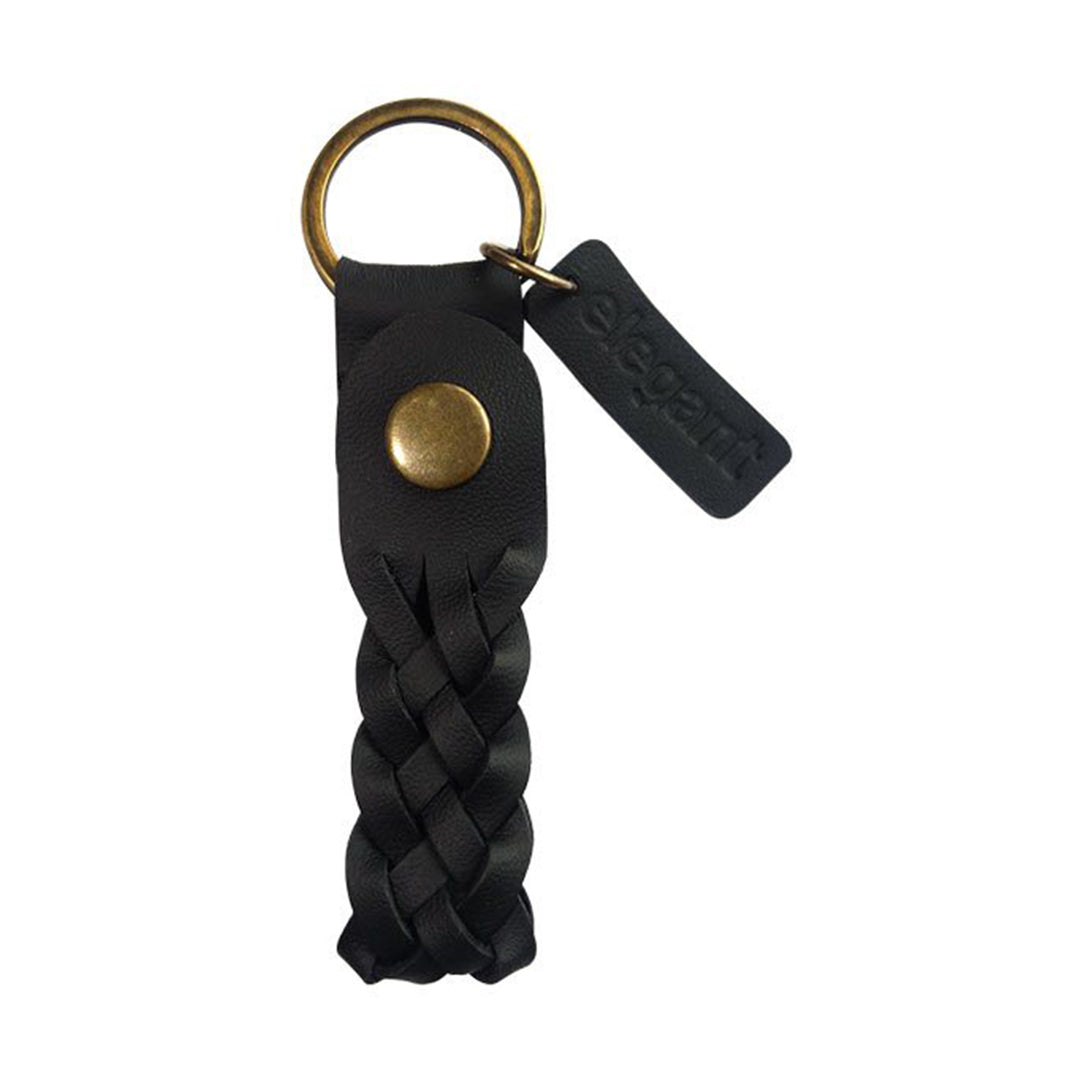 Leather Keychain Black (ELE-15)1