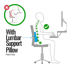 Load image into Gallery viewer, BLCK Memory Foam Lumbar Support Pillow - Black

