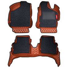 Load image into Gallery viewer, Luxury 7D Car Floor Mats For Skoda Kylaq - Tan Black | Elegant Auto Retail
