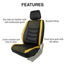 Glory Prism Art Leather Car Seat Cover Black and Yellow For Citroen C3