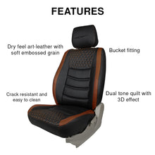 Glory Prism Art Leather Car Seat Cover For Ford Endeavour Blk-Tan |  Elegant Auto Retail