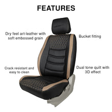 Load image into Gallery viewer, Glory Prism Art Leather Car Seat Cover Black and Beige
