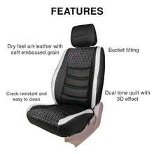 Glory Prism Art Leather Car Seat Cover Black and Grey For Maruti Brezza