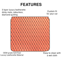 Luxury Leatherette Car Dicky Mat For Hyundai I10 Nios IN Tan Black  | Elegant Auto Retail