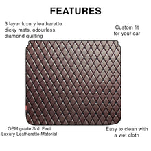 Luxury Leatherette Car Dicky Mat For Hyundai Grand I10 Brown Black  | Elegant Auto Retail