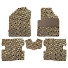 Luxury Leatherette Car Floor Mat For Hyundai Grand I10 In Beige BLack Colour | Elegant Auto Retail