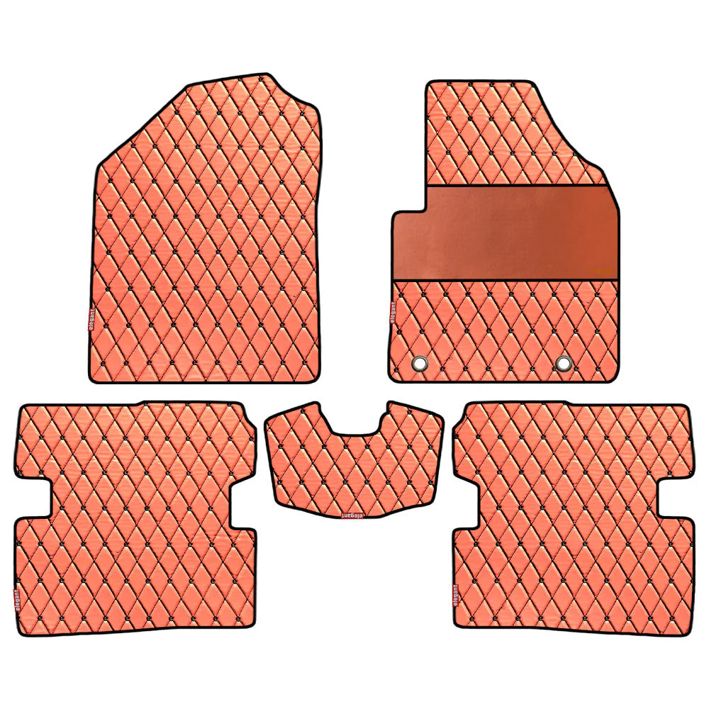 Luxury Leatherette Car Floor Mat For Hyundai Grand I10 In Tan Black  Colour | Elegant Auto Retail