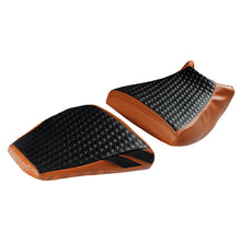 Rodeo Luxury Twin Bike Seat Cover Tan with Black Top for KTM Duke