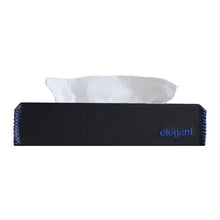 Load image into Gallery viewer, Nappa Leather Tissue Box Black and Blue
