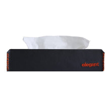 Load image into Gallery viewer, Nappa Leather Tissue Box Black and Orange
