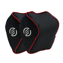 Load image into Gallery viewer, Elegant Memory Foam Neck Rest D Car Support Pillow Features Image (Set of 2) | Black-Red Color 
