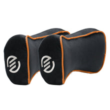 Load image into Gallery viewer, sungneckrestblackorange Elegant Snug Memory Foam Car Neck Rest Pillow (Set of 2) | Elegant Auto Retail
