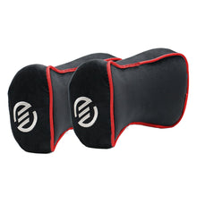 Load image into Gallery viewer,  sungneckrestblackred   Elegant Snug Memory Foam Car Neck Rest Pillow (Set of 2) | Elegant Auto Retail

