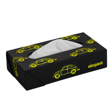 Load image into Gallery viewer, Nappa Leather Vintage 1 Tissue Box Black and Yellow
