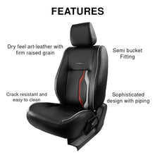 Load image into Gallery viewer, Vogue Trip Plus Art Leather Bucket Fit Car Seat Cover For Kia Syros - Black | Elegant Auto Retail

