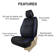 Load image into Gallery viewer, Vogue Urban Plus Art Leather Car Seat Cover For Honda Civic - Black Blue | Elegant Auto Retail
