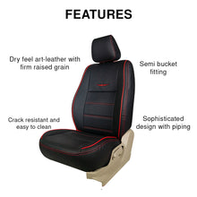 Vogue Urban Plus Art Leather Car Seat Cover Black and Red For Maruti Brezza