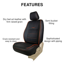 Load image into Gallery viewer, Vogue Urban Plus Art Leather Car Seat Cover For Ford Freestyle - Black Orange | Elegant Auto Retail
