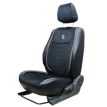 Load image into Gallery viewer, Veloba Softy Velvet Fabric Car Seat Cover For Honda Civic - Black CGrey| Elegant Auto Retail
