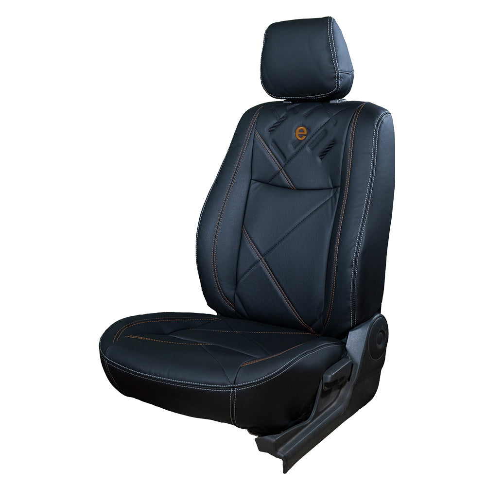 Victor Bucket Fit Art Leather Car Seat Cover For Maruti SX4 - Black Tan | Elegant Auto Retail
