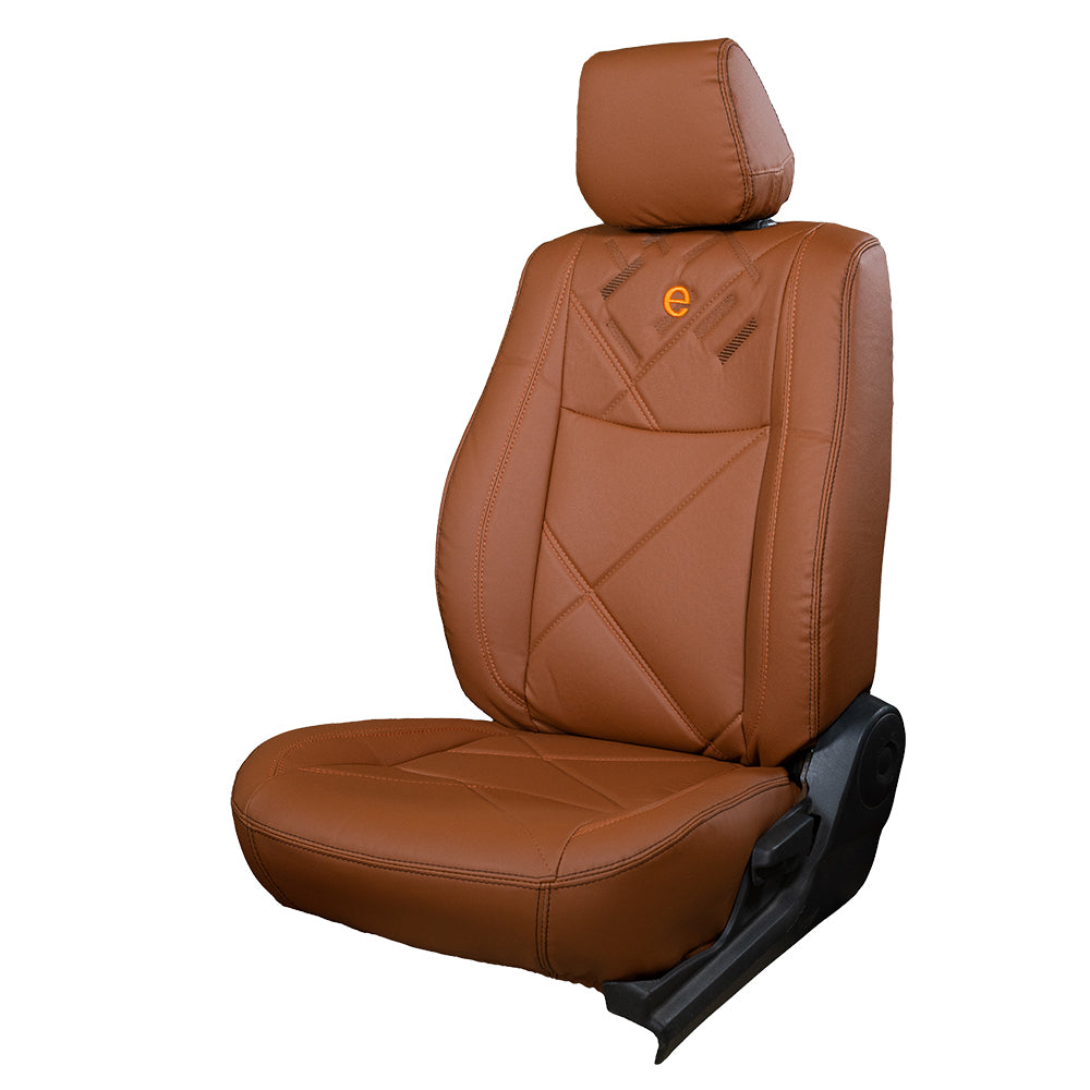 Victor Bucket Fit Art Leather Car Seat Cover For Maruti SX4 - Tan Orange | Elegant Auto Retail