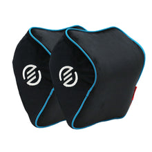 Load image into Gallery viewer, Elegant Snug Memory Foam Neck Rest D Support Pillow Fabric  (Set of 2) - Blue
