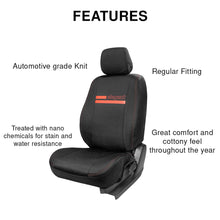 Load image into Gallery viewer, Features of Yolo Fabric Car Seat Cover For Toyota Taisor | in Black Colour | Elegant Auto Retail
