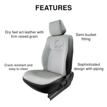 Load image into Gallery viewer, Vogue Zap Plus Art Leather Bucket Fitting Car Seat Cover Black And C Grey
