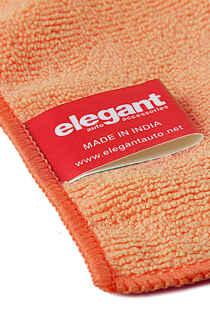 car clean cloth | microfiber cloth for car | cleaning microfiber cloth | Zoom View- Microfiber Cloth Orange- by Elegant Auto Accessories