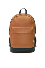 Load image into Gallery viewer, Leatherette Laptop Backpack &amp; Bags Tan and Black
