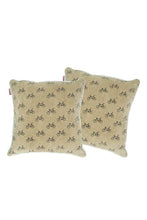 Load image into Gallery viewer, Velvet Comfy Cushion Beige and Black (Set of 2) Style 2
