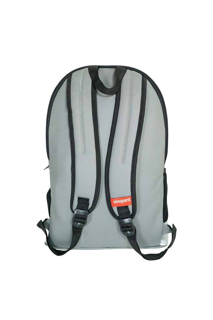 Leatherette Laptop Backpack & Bags Grey and Silver