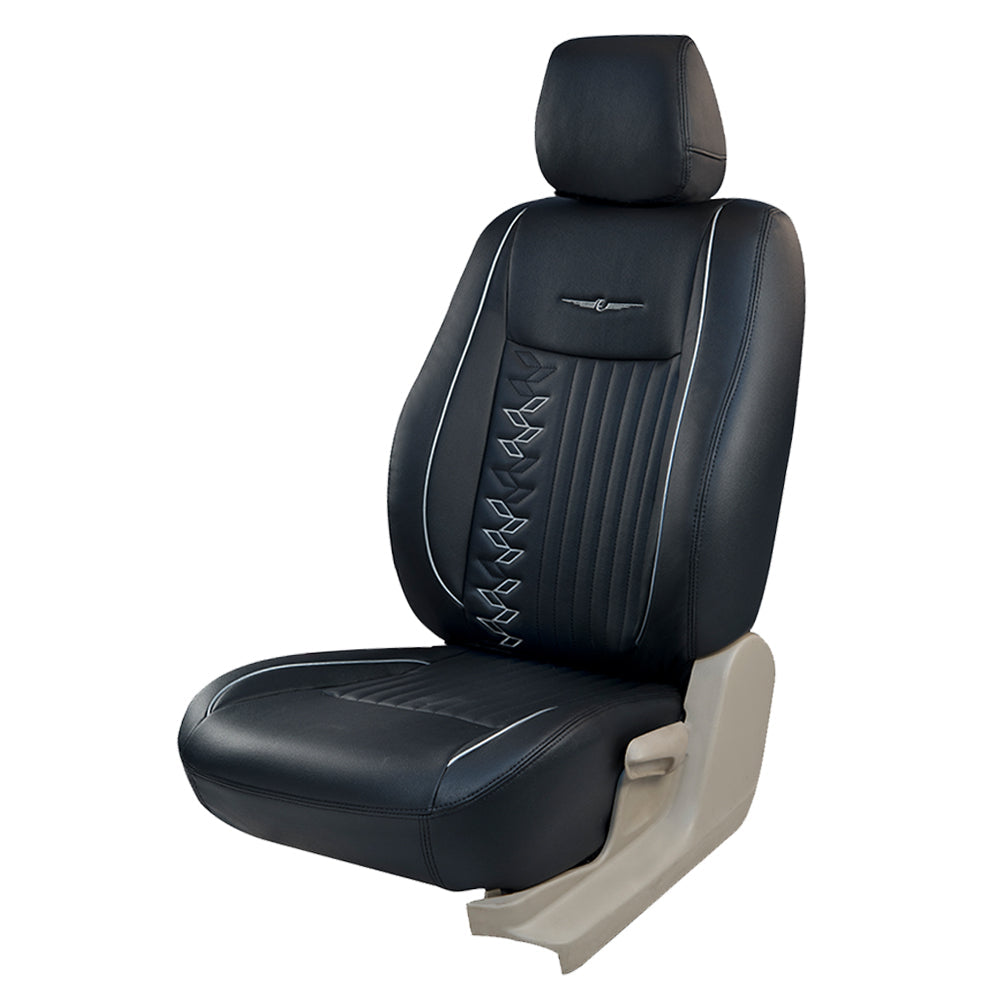 Vogue Knight Art Leather Red Car Seat Cover For Skoda Slavia