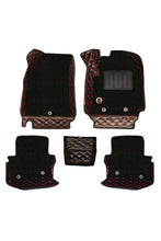 Load image into Gallery viewer, Royal 7D Car Floor Mat Black and Red  (Set of 5)

