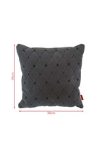 Load image into Gallery viewer, Velvet Comfy Cushion Dark Gray and Black (Set of 2) Style 1
