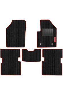 Cord Carpet Car Floor Mat For Tata Altroz - Black Red  | Elegant Auto Retail