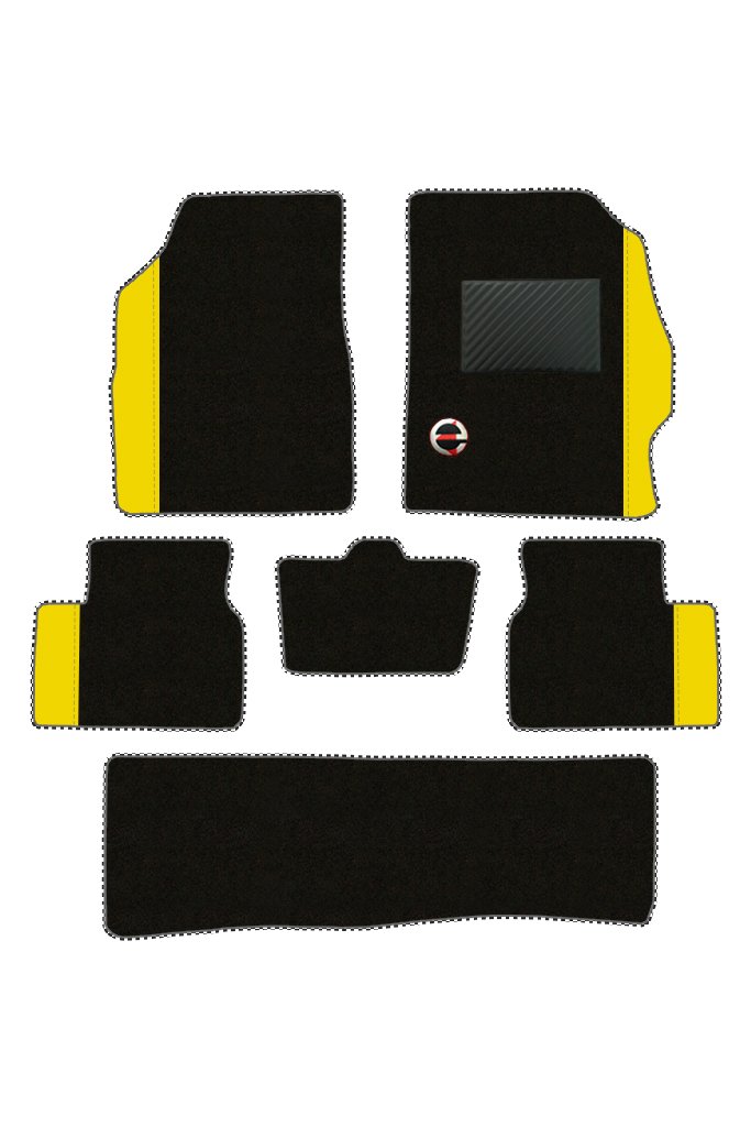 Black and yellow floor shop mats